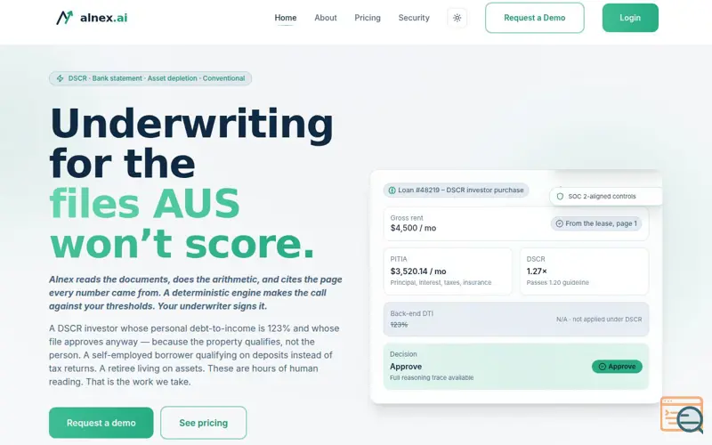 Screenshot of Alnex