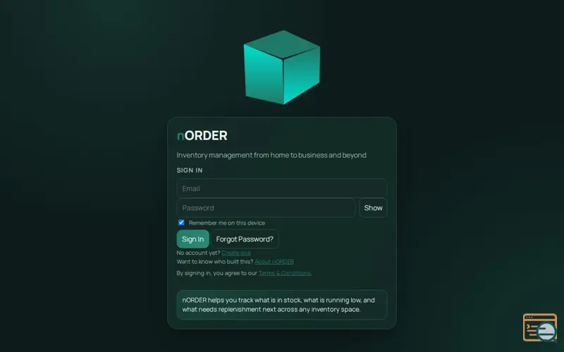 Screenshot of nORDER