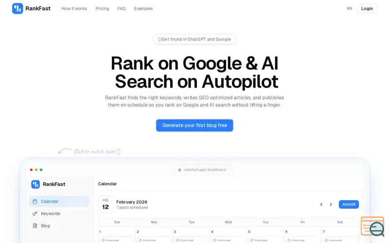 Screenshot of RankFast