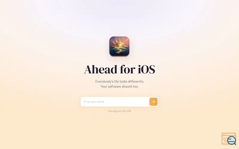 Screenshot of Ahead for iOS