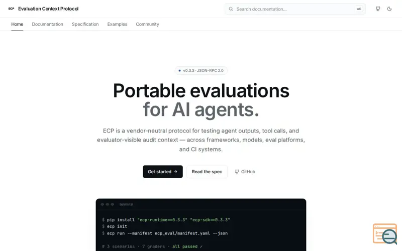 Screenshot of Evaluationcontextprotocol