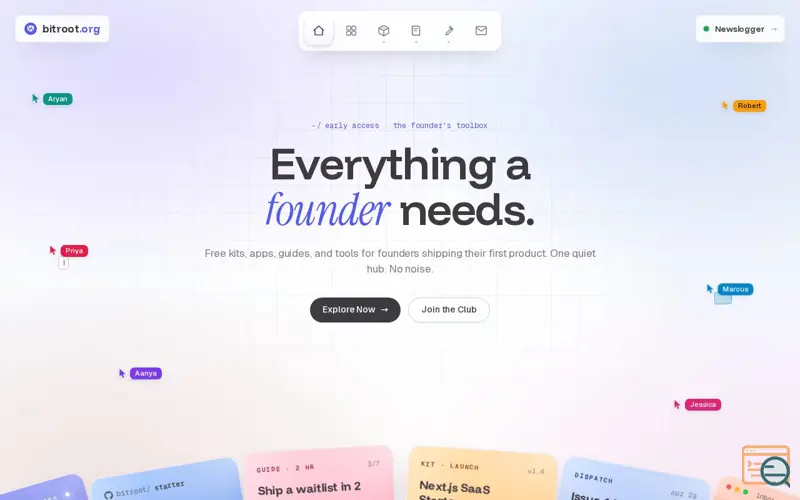 Screenshot of Bitroot - The founder's toolbox