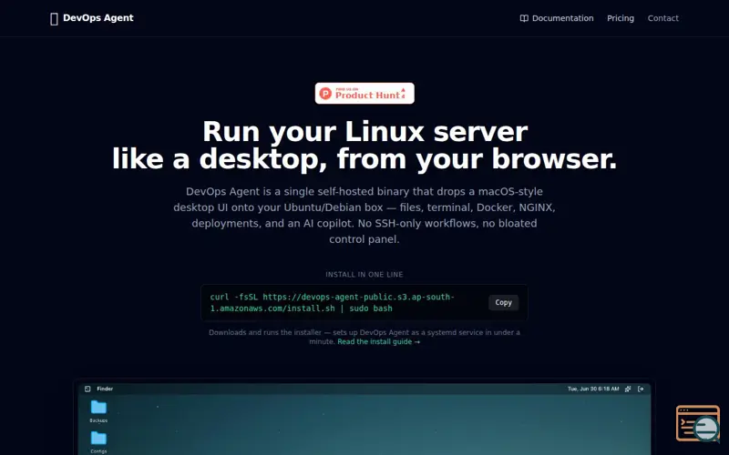 Screenshot of DevOps Agent