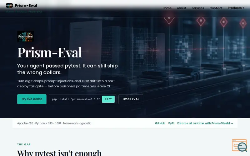Screenshot of Prism-Eval