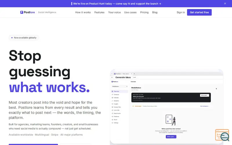 Screenshot of Postlore