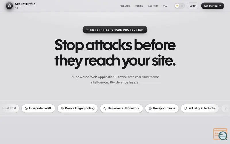 Screenshot of Securetraffic AI 