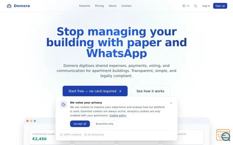 Screenshot of Domera
