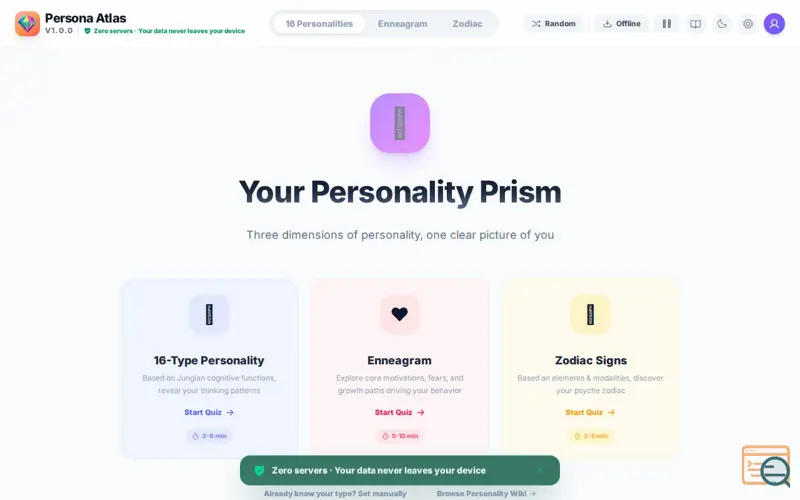 Screenshot of Persona Atlas