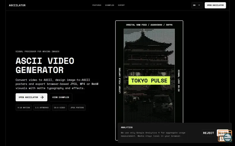 Screenshot of Asciilator.app