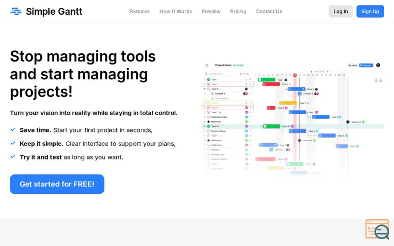 Screenshot of Simple Gantt