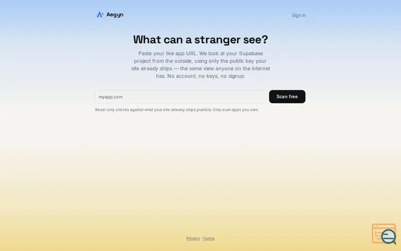 Screenshot of Aegyn