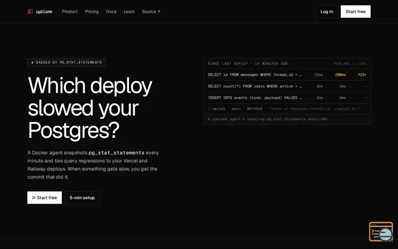 Screenshot of Pgblame