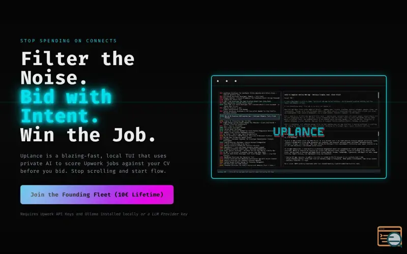 Screenshot of UpLance