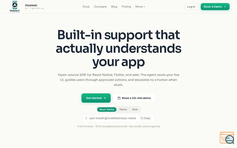 Screenshot of Mobile AI SDK