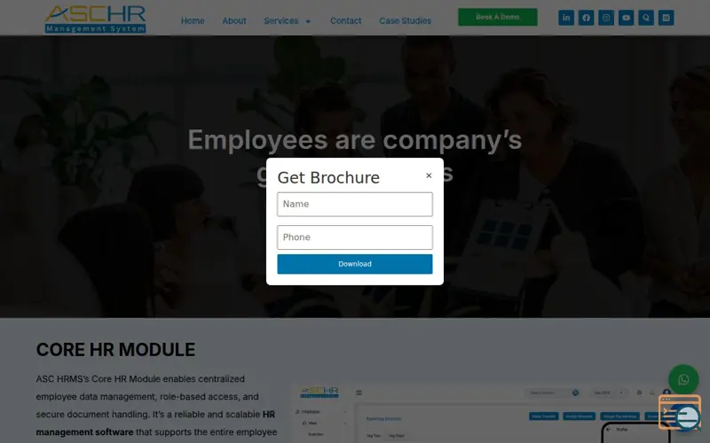 Screenshot of ASC Hrms