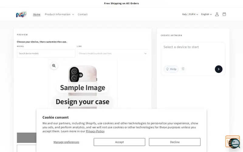 Screenshot of Merchal