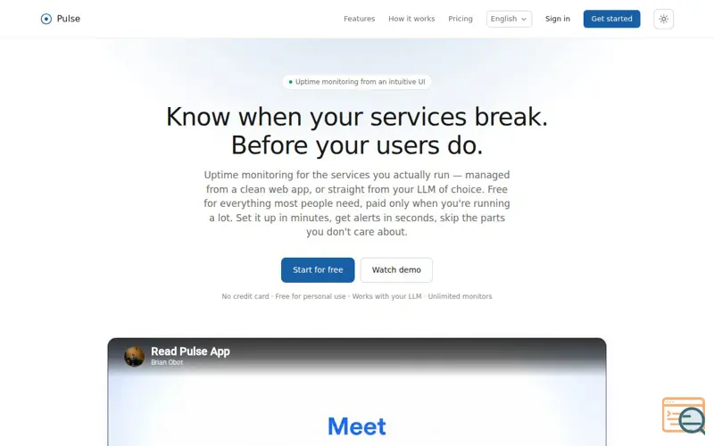 Screenshot of Pulse