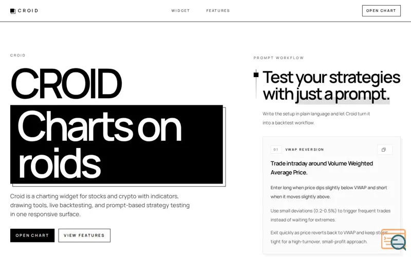 Screenshot of Croid — Charts on roids