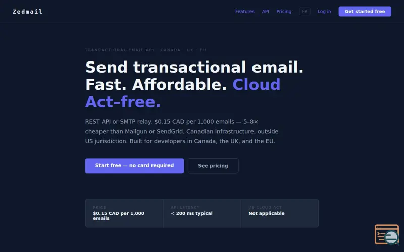 Screenshot of Zedmail