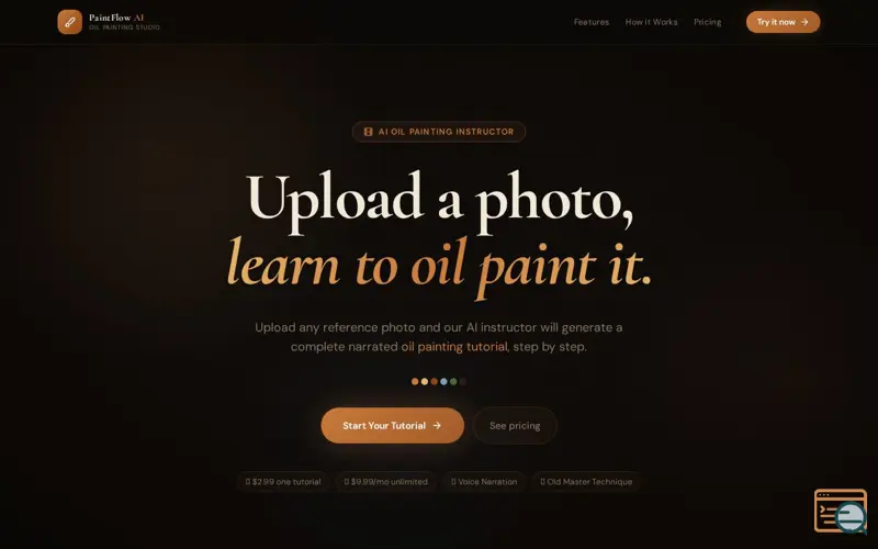 Screenshot of PaintFlow AI