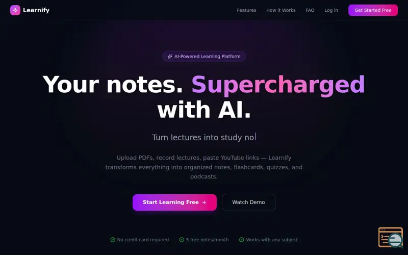 Screenshot of Learnifyai