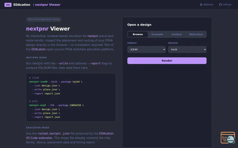 Screenshot of Web-Based FPGA Viewer