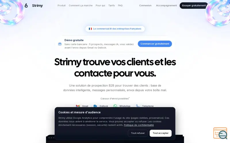 Screenshot of Strimy
