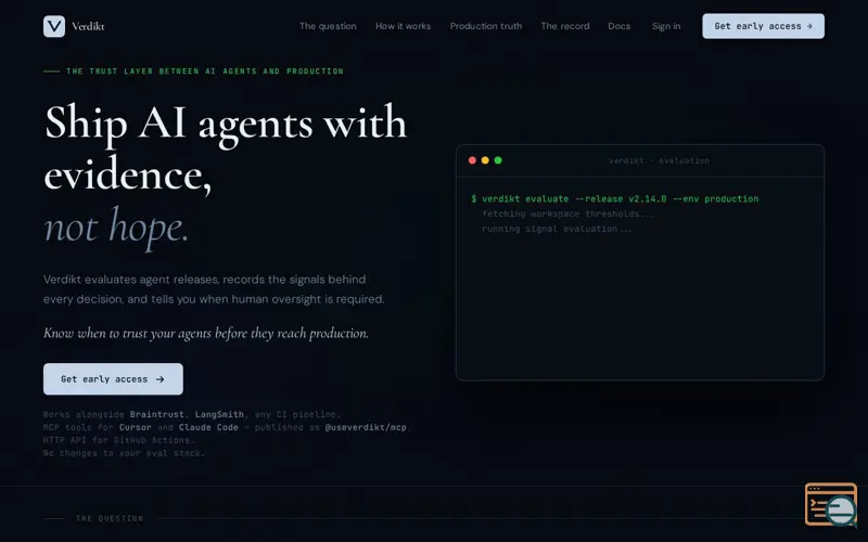 Screenshot of Verdikt