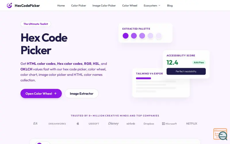 Screenshot of Hex Code Picker