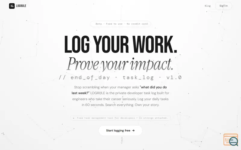 Screenshot of LOGRULE