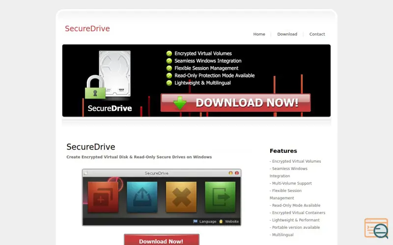 Screenshot of SecureDrive