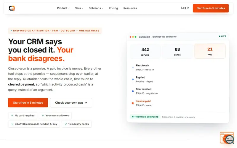 Screenshot of Quotarider