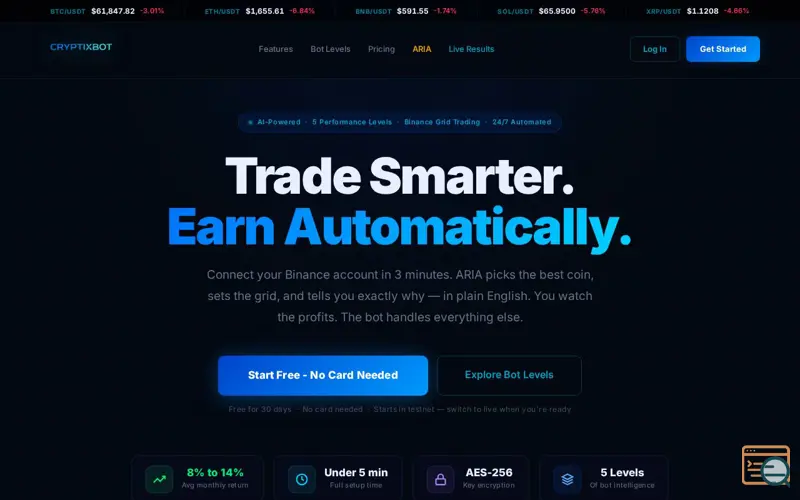 Screenshot of CryptixBot