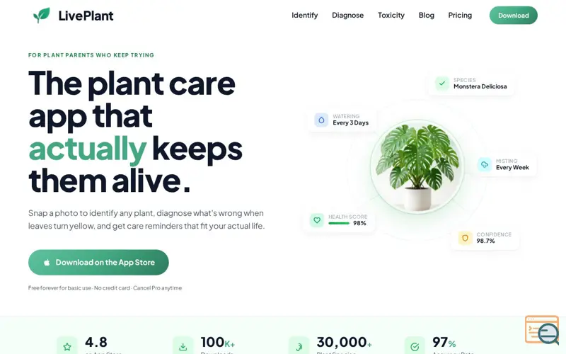 Screenshot of LivePlant : Plant Identifier