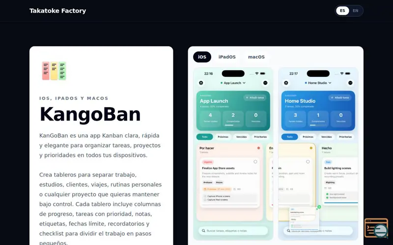 Screenshot of KangoBan