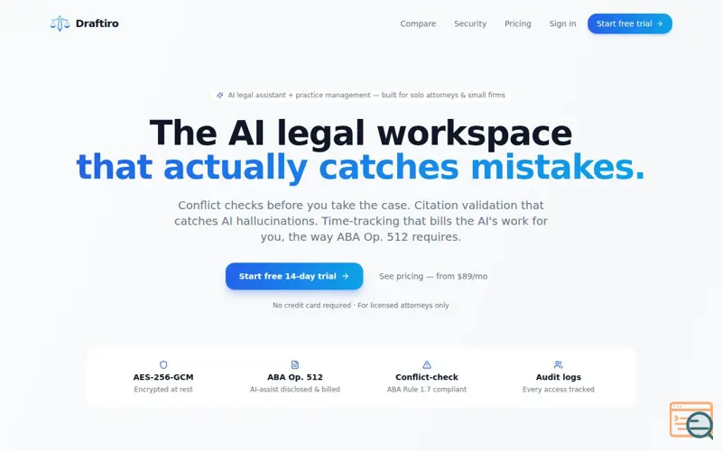 Screenshot of Draftiro