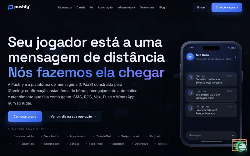 Screenshot of Pushfy