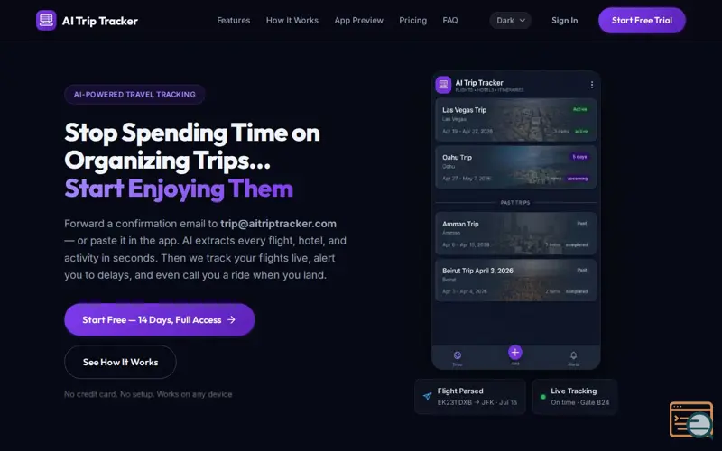 Screenshot of AI Trip Tracker