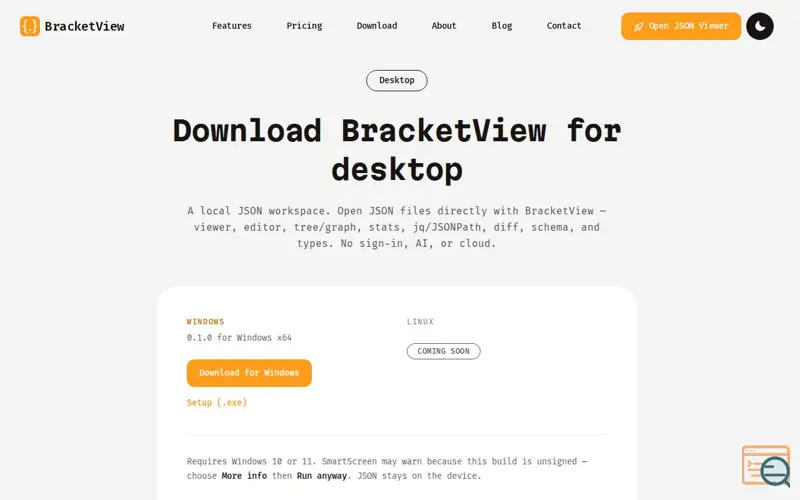 Screenshot of BracketView