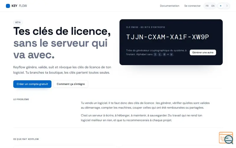 Screenshot of Keyflow