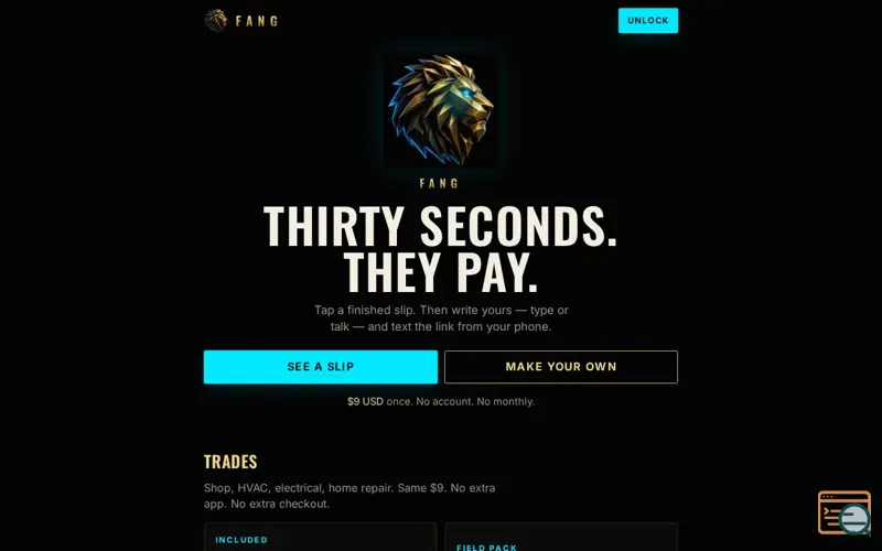 Screenshot of Fang