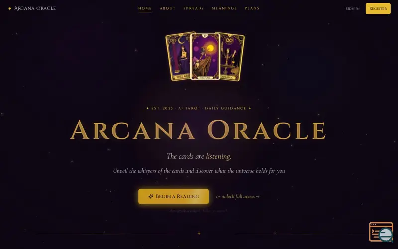Screenshot of Arcana Oracle