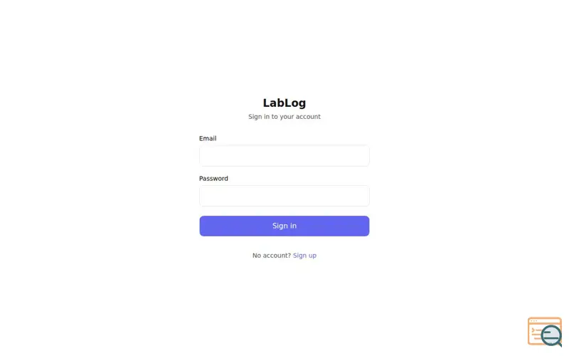 Screenshot of LabLog
