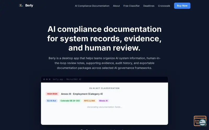 Screenshot of Berly