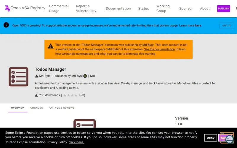 Screenshot of todos-manager