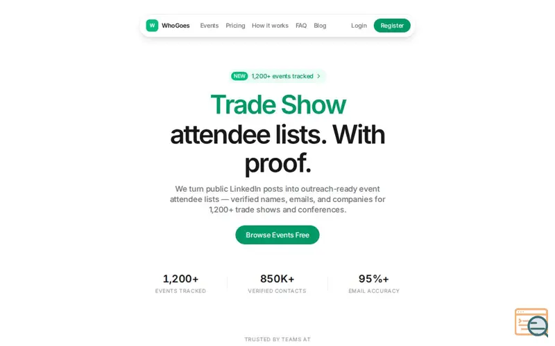 Screenshot of WhoGoes