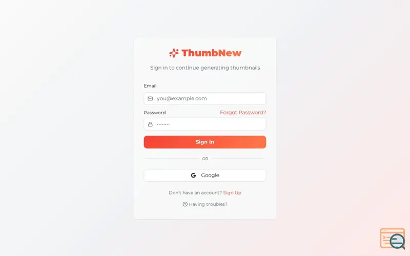 Screenshot of ThumbNew