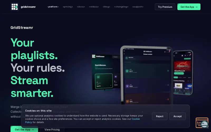 Screenshot of GridStreamr