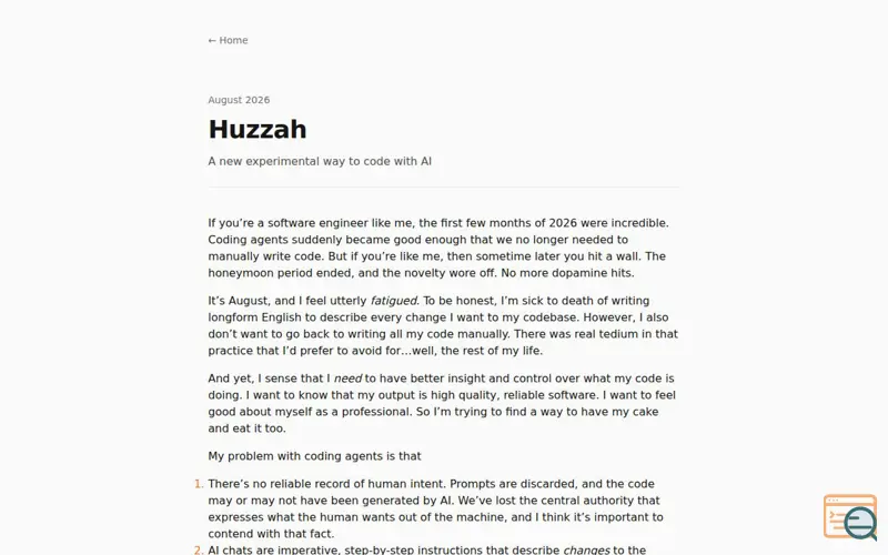 Screenshot of Huzzah
