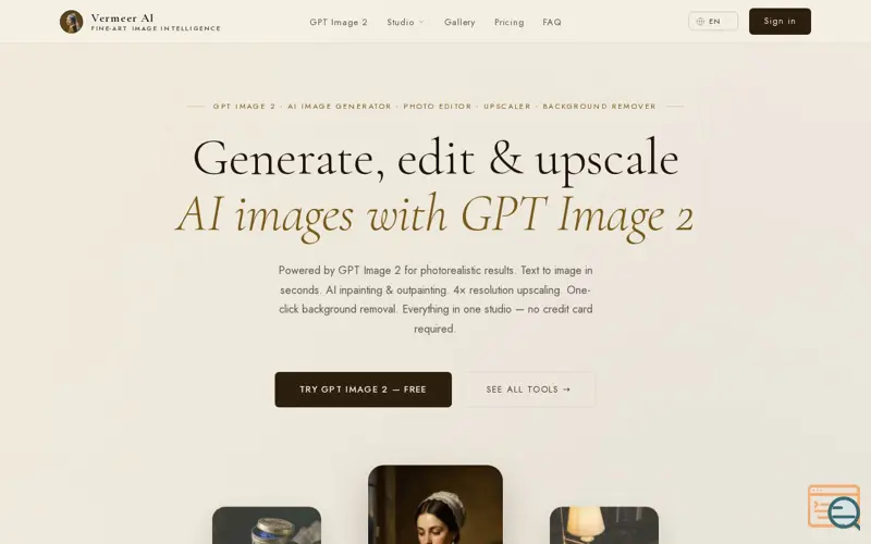 Screenshot of Vermeer AI